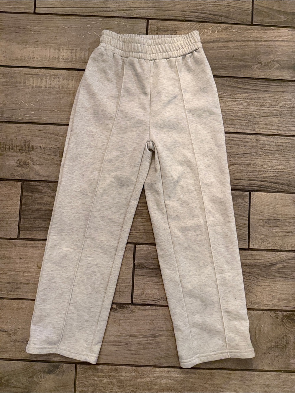 SHEIN Youth Elastic-Waist Sweatpants in Light Gray